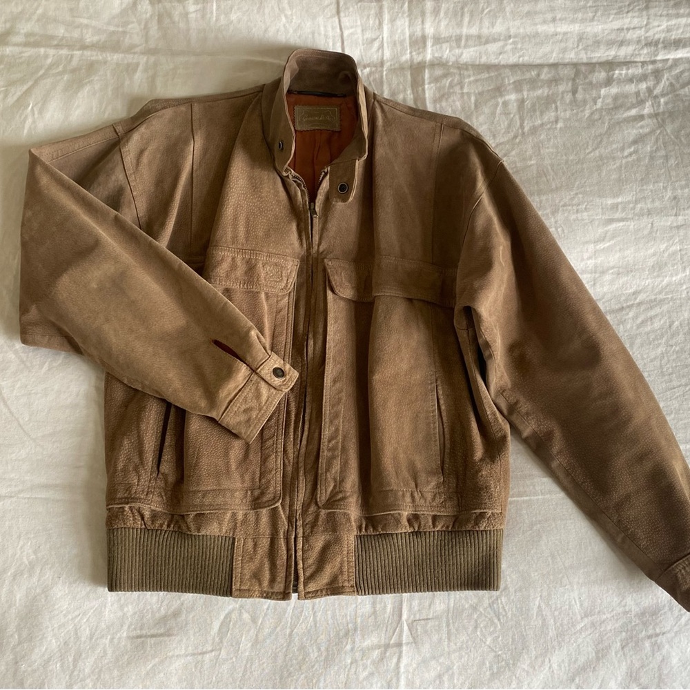 Vintage 90s Authentic Suede Jacket Mens Size 38 - Picture 2 of 10